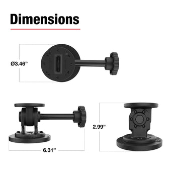 RAM® Single Pivot Magnetic Mount with Knob