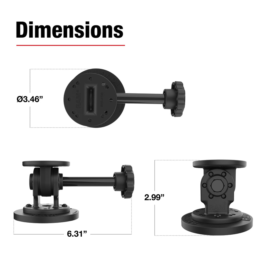 RAM® Single Pivot Magnetic Mount with Knob – RAM Mounts