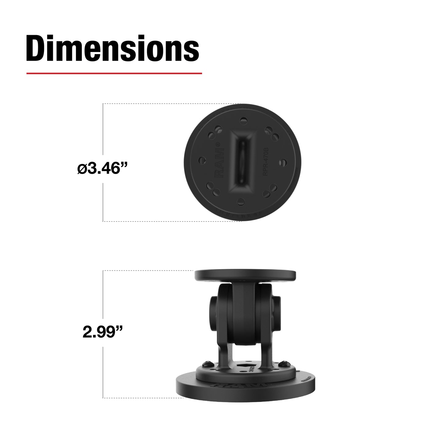 RAM® Single Pivot Magnetic Mount – RAM Mounts