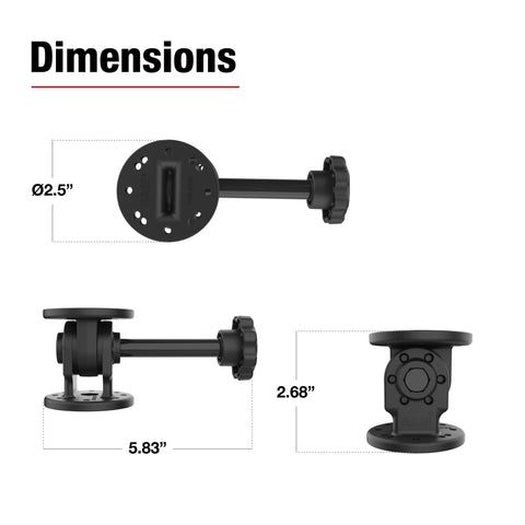 RAM® Single Pivot Mount with Knob – RAM Mounts
