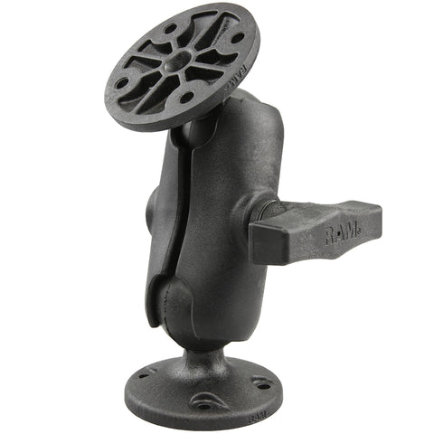 RAM® Composite Double Ball Mount with Two Round Plates - Short