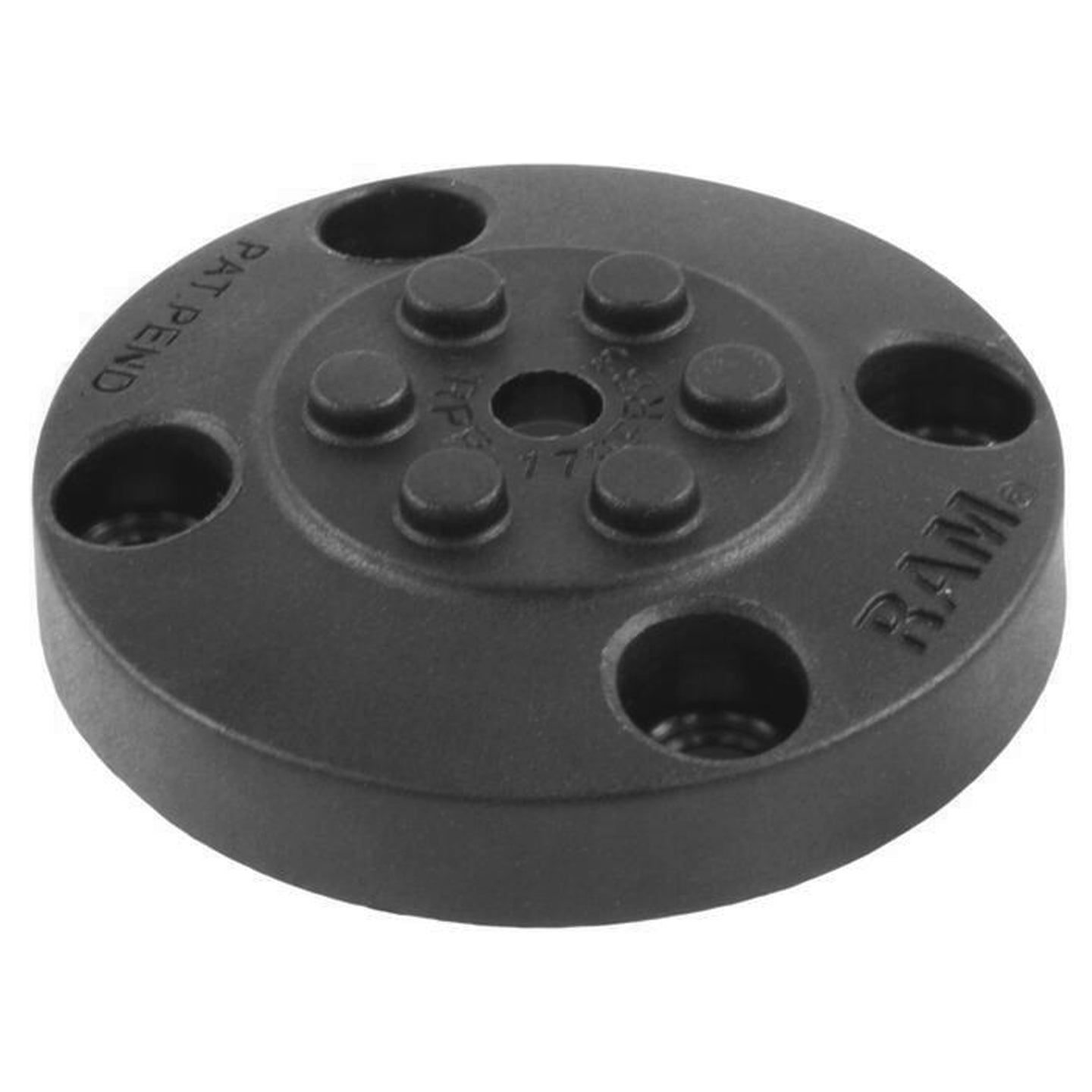 Ram Double Pin RAM® Pin-Lock™ 4-Hole AMPS Round Plate Adapter – RAM Mounts