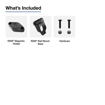 RAM® Magnetic Microphone Adapter with Composite Rail Base