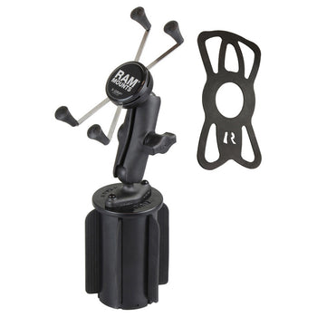 RAM® X-Grip® Large Phone Mount with RAM-A-CAN™ II Cup Holder Base