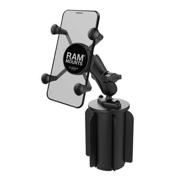 RAM® X-Grip® Phone Mount with RAM-A-CAN™ II Cup Holder Base – RAM