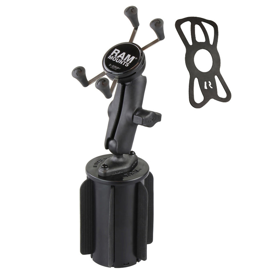 RAM® X-Grip® Phone Mount with RAM-A-CAN™ II Cup Holder Base – RAM Mounts