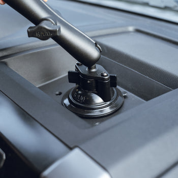 RAM® Black 3.5" Adhesive Plate for Suction Cups