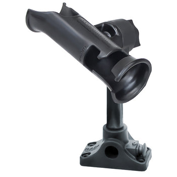 RAM® Tube Jr.™ Rod Holder with Bulkhead/Flat Surface Base - 6" Post