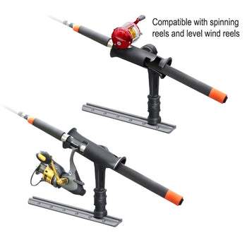 RAM® Tube Jr.™ Rod Holder with RAM® Adapt-A-Post™ Track Base - 4" Post