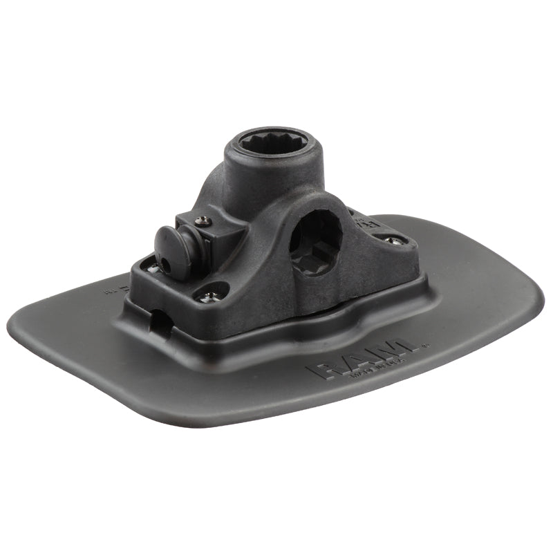 RAM® Bond-A-Base™ Black Adhesive Base with RAM ROD® Post/Spline Receiver