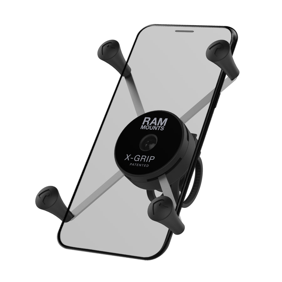 RAM® X-Grip® Large Phone Mount with Low-Profile Zip Tie Handlebar Base