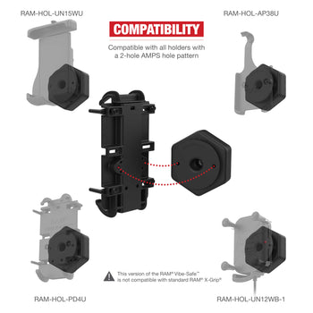 RAM® Vibe-Safe™ with NPT Adapter for 2-Hole Holders
