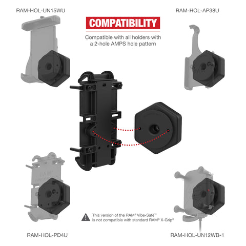 RAM® Vibe-Safe™ with NPT Adapter for 2-Hole Holders – RAM Mounts