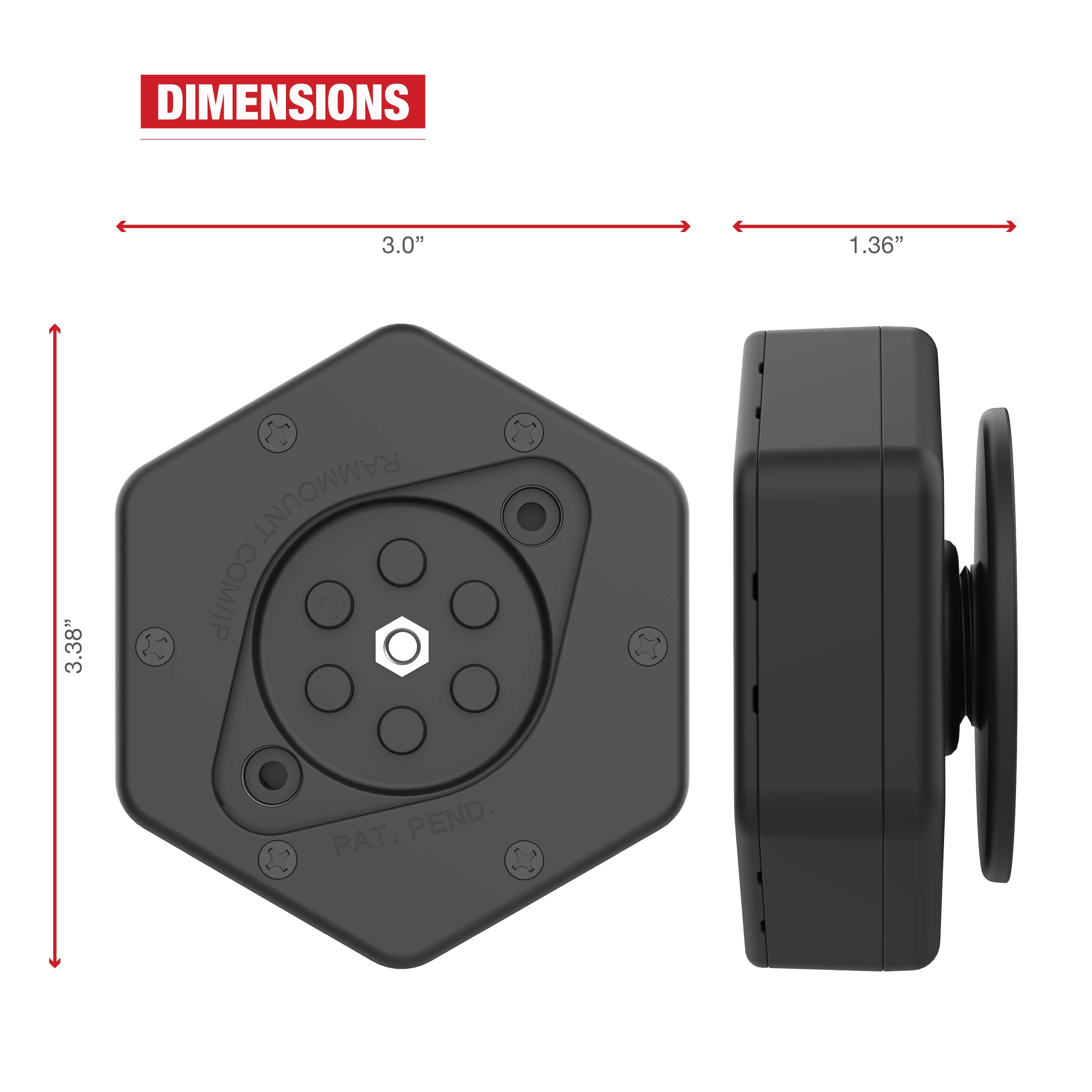 RAM® Vibe-Safe™ with NPT Adapter for 2-Hole Holders – RAM Mounts