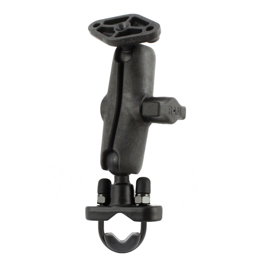 RAM® Handlebar U-Bolt Composite Double Ball Mount with Diamond Plate