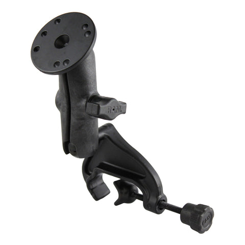 RAM® Yoke Clamp Mount with Composite Socket Arm & Aluminum Round Plate