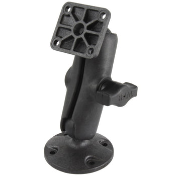 RAM® Composite Drill-Down Double Ball Mount with Rectangle AMPS Plate