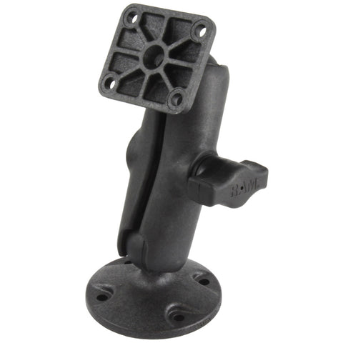 RAM® Composite Drill-Down Double Ball Mount with Rectangle AMPS Plate
