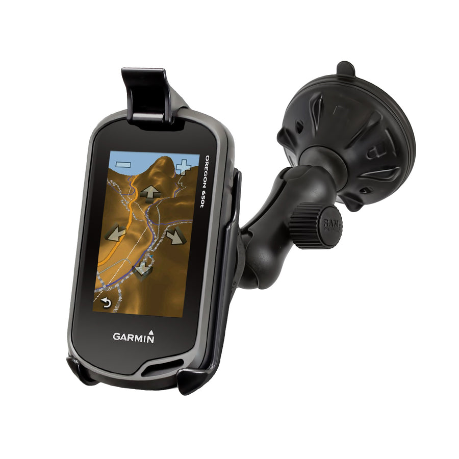 RAM® Twist-Lock™ Low-Profile Suction Mount for Garmin Oregon + More