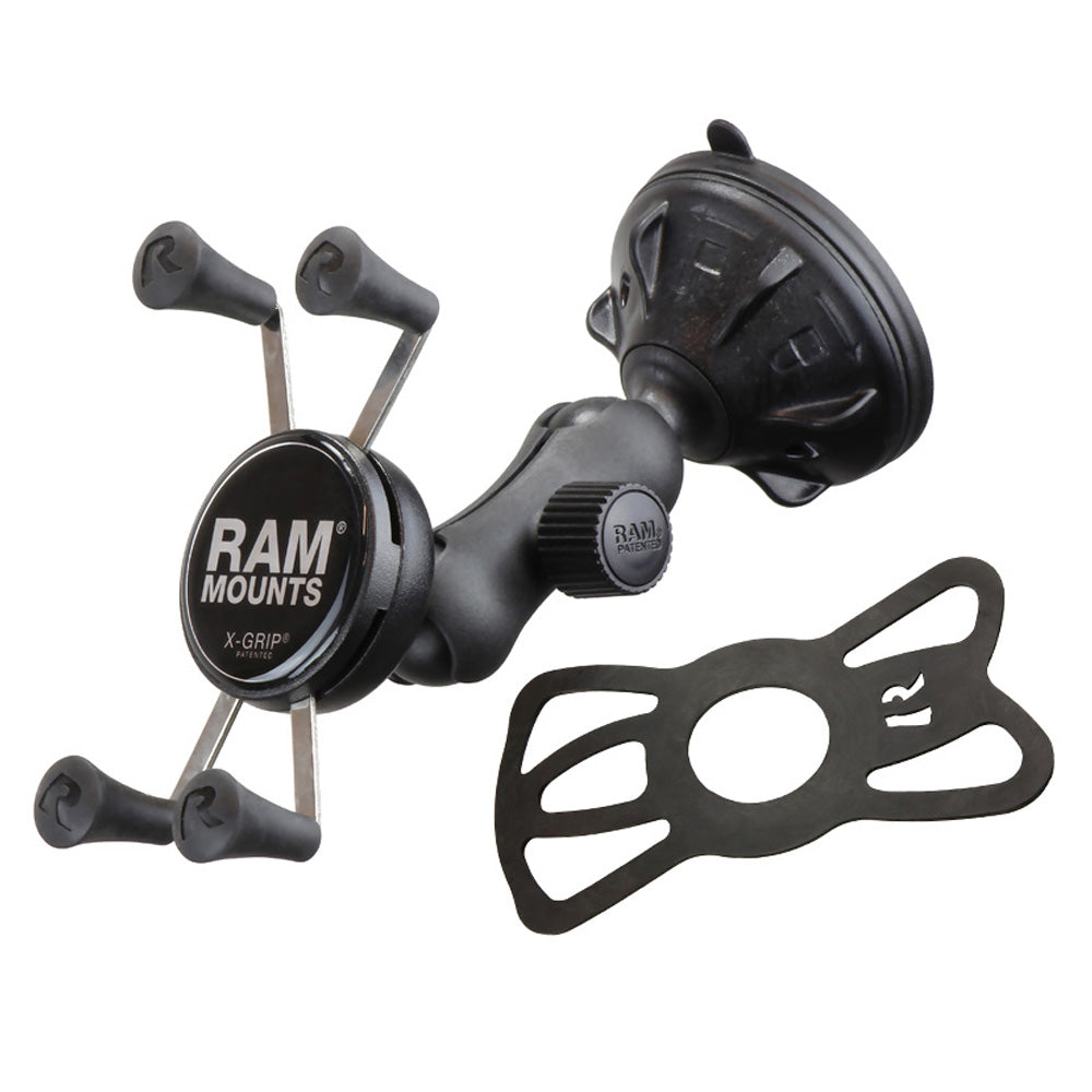 SUPPORTO a VENTOSA AUTO RAP B 166 2 UN10U con CRADLE X GRIP per TUTTI gli smartphone da 6″ fino