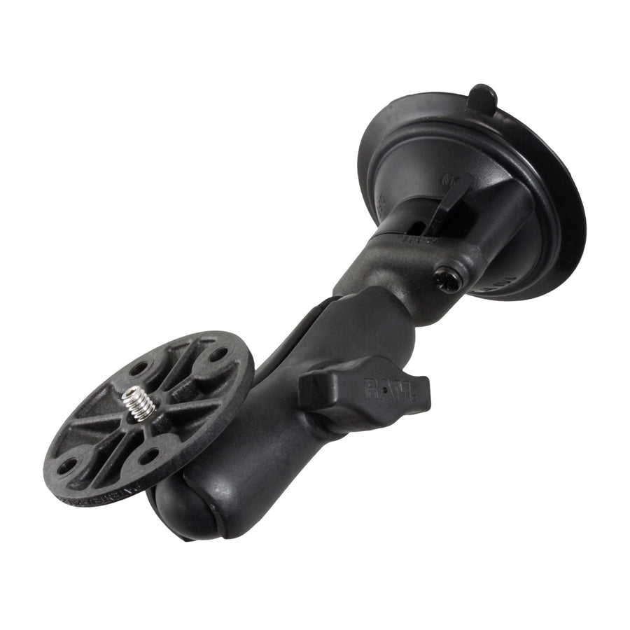 RAM® Twist-Lock™ Composite Suction Mount with Round Plate & 1/4"-20 Stud