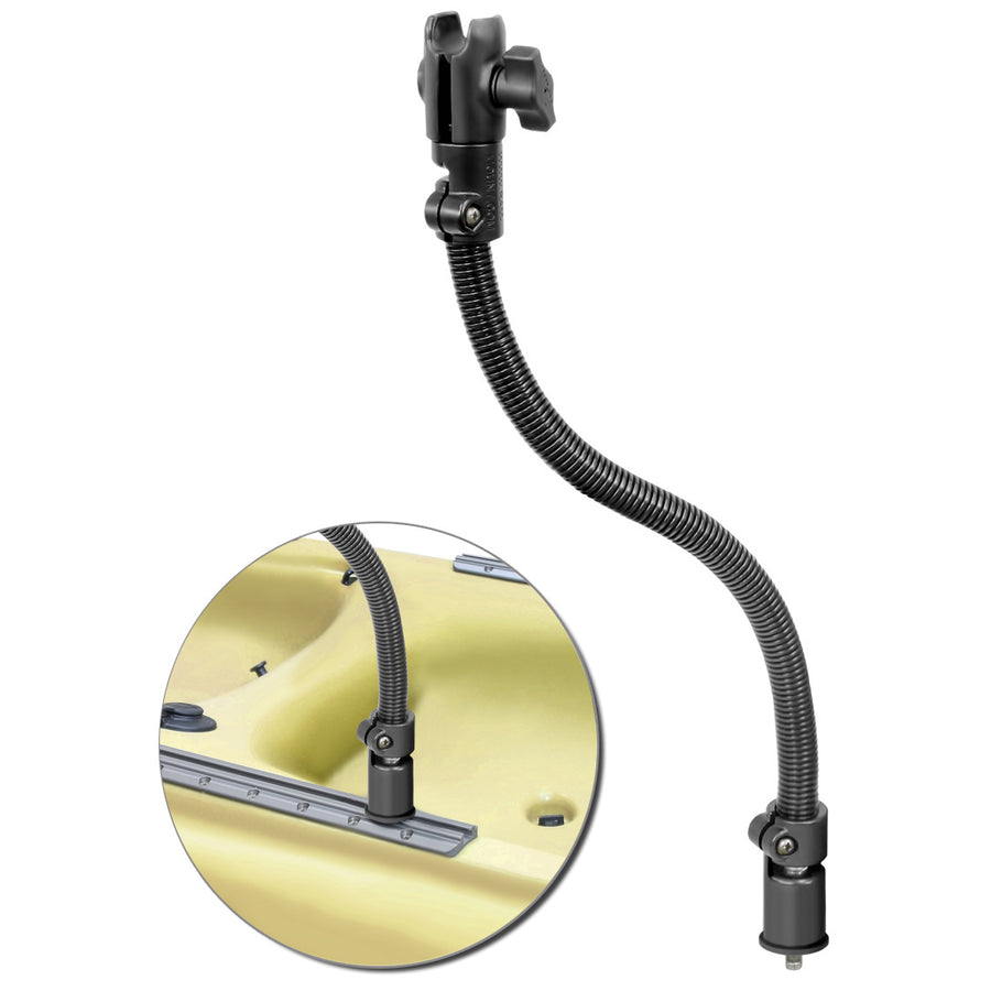 RAM® Flex-Rod™ 18" Single Socket Arm with Track Base