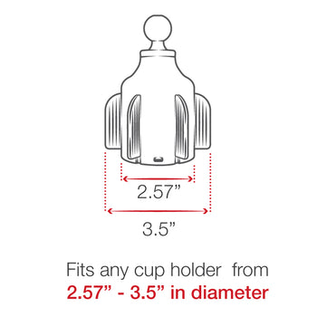 RAM® Stubby™ Cup Holder Mount with Round Plate