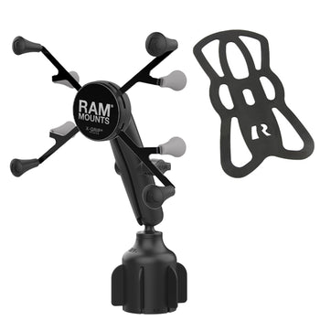 RAM® X-Grip® for 7"-8" Tablets with RAM® Stubby™ Cup Holder Base - Long