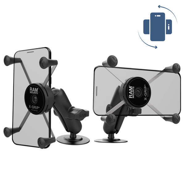 RAM® Rotating X-Grip® Large Phone Mount with Flex Adhesive Base