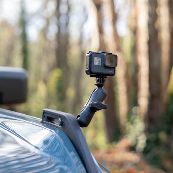 RAM® Tough-Ball™ for Bronco Hood Tie Down with Action Camera Adapter