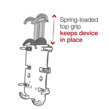RAM® Quick-Grip™ Phone Mount with RAM® Tough-Strap™ Handlebar Base