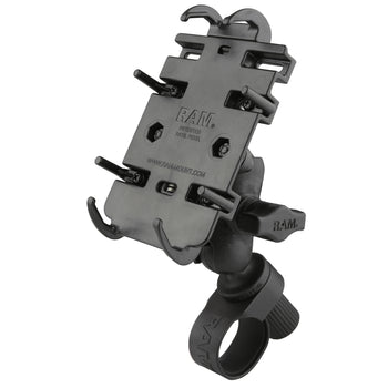 RAM® Quick-Grip™ Phone Mount with RAM® Tough-Strap™ Handlebar Base