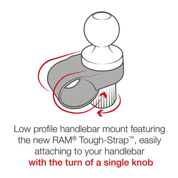RAM® Quick-Grip™ Phone Mount with RAM® Tough-Strap™ Handlebar Base