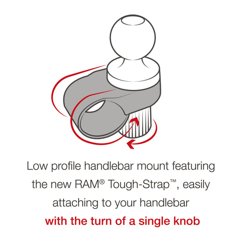 RAM® Tough-Strap™ Handlebar Ball Base – RAM Mounts
