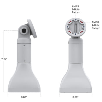 RAM® 7" Pedestal Mount with AMPS Pattern - Gray