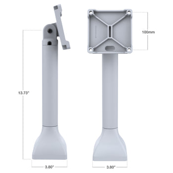 RAM® 14" Pedestal Mount with 100mm & 75mm VESA & Cable Routing - Gray