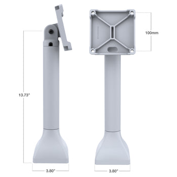 RAM® 14" Pedestal Mount with 100mm & 75mm VESA & Cable Routing - Gray
