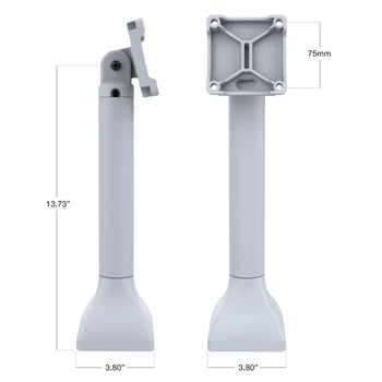 RAM® 14" Pedestal Mount with 75mm VESA & Cable Routing - Gray