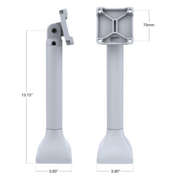 RAM® 14" Pedestal Mount with 75mm VESA & Cable Routing - Gray