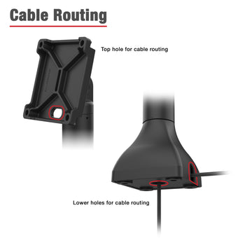 RAM® 7" Pedestal Mount with 100mm VESA & Cable Routing