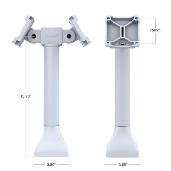 RAM® 14" Pedestal Mount with Dual 75mm VESA Adapters - Gray