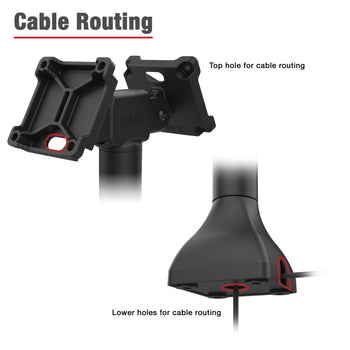 RAM® 14" Pedestal Mount with Dual 75mm VESA Adapters
