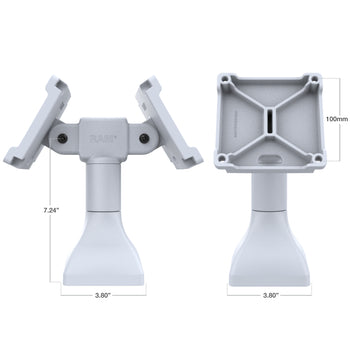 RAM® 7" Pedestal Mount with Dual 100mm VESA Adapters - Gray
