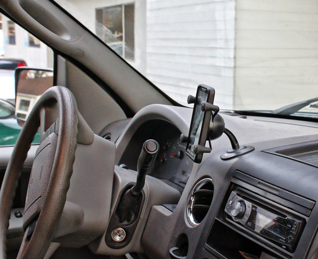 RAM® Lil Buddy™ Adhesive Phone Mount on Vehicle Dashboard | RAM® Mounts