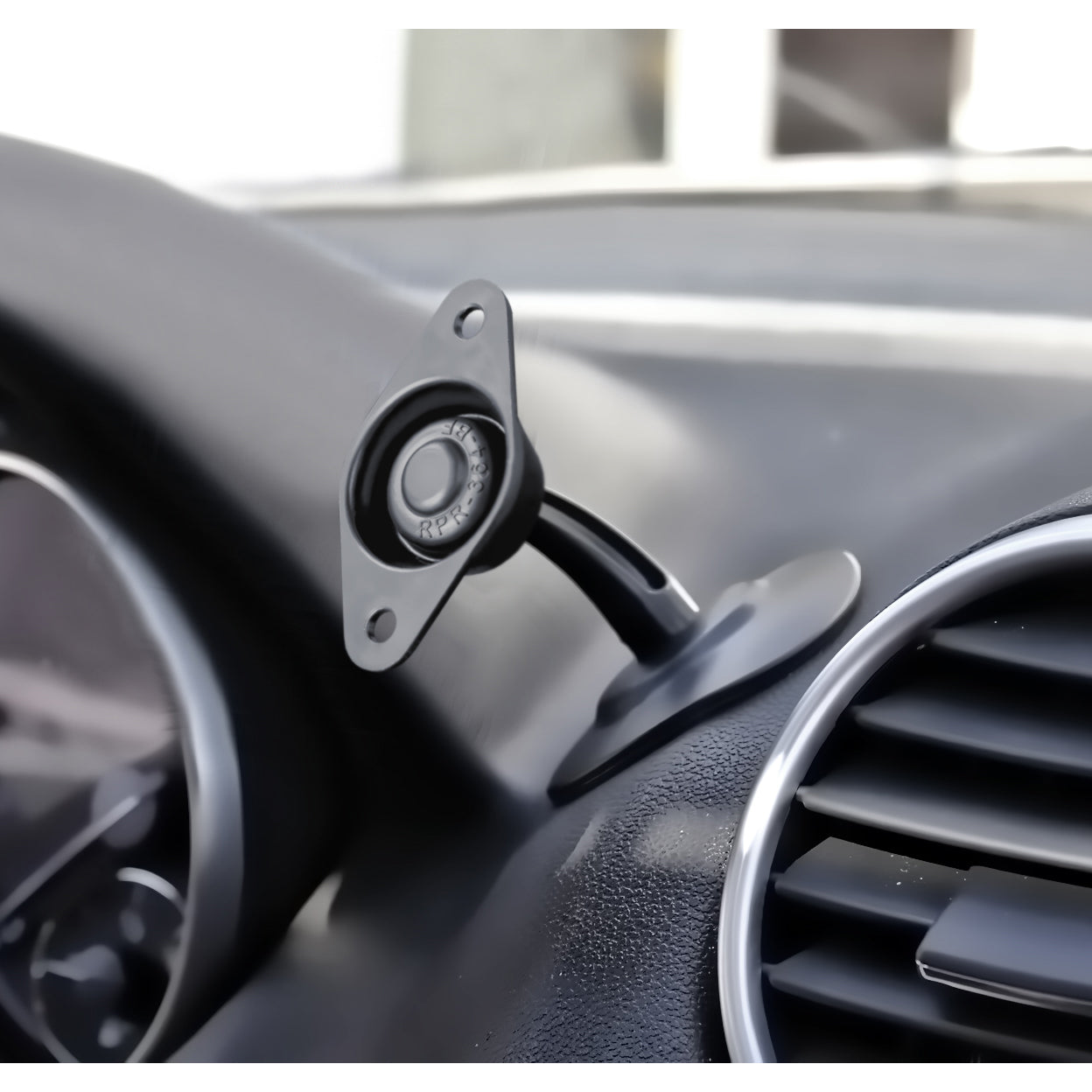 RAM® Lil Buddy™ Adhesive Dash Mount with Diamond Plate – RAM Mounts