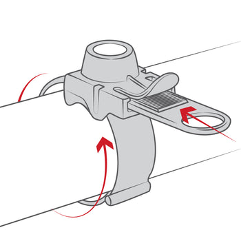 RAM® Finger-Grip™ Universal Holder with RAM® EZ-Strap™ Rail Mount