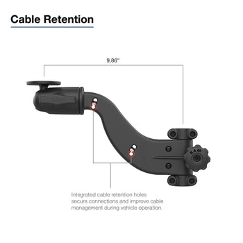 RAM® Friction Hinge 10" Curved Socket Arm with Ball for Tough-Bar™