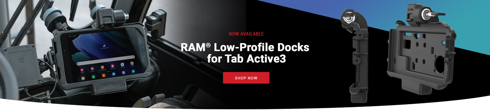 Low-Profile Docks for Samsung Galaxy Tab Active3 from RAM® Mounts