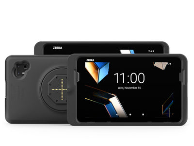 Zebra ET401 rugged tablet with an IntelliSkin H Series protective case.