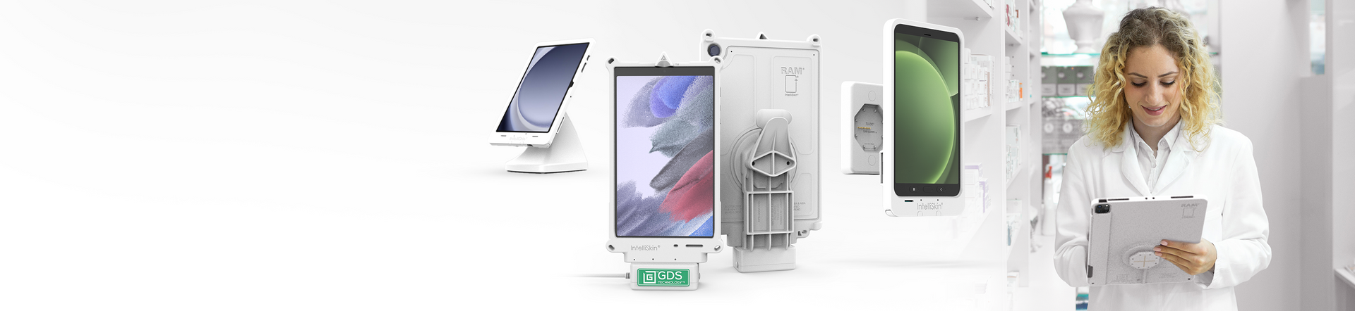 Banner image showing GDS Uni-Conn docks for Healthcare.